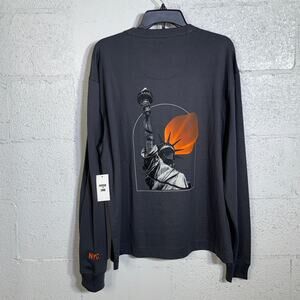 Mode of One Men's Liberty Long-Sleeve Relaxed-Fit T-Shirt, Ebony Grey L $50